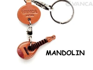 Llavero/dije de música de cuero 3D hecho a mano mandolina *VANCA* Hecho en Japón #56572 - Imagen 1 de 10