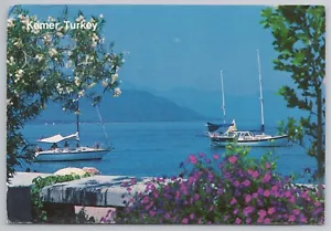 Postal de veleros en el mar Mediterráneo en Kemer Turquía Türkiye - Imagen 1 de 2