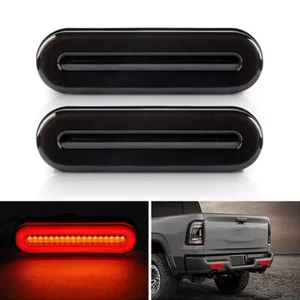 2Pcs Amber R/ed LED Rear Brake Tail Lights Sequential Turn Signal Indicators - Picture 1 of 14