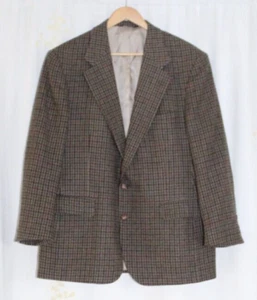 Vintage Chaps Ralph Lauren Wolle Hahnentritt 2 Knopf Sport Mantel Blazer Herren 45 - Bild 1 von 11