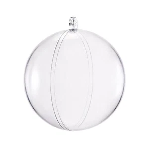 6pcs 4 3/4-inch(120mm) Clear Plastic Ornaments Ball - Picture 1 of 6