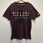 Rip Curl Pro Bells Beach 2014 T Shirt Men Large Burgundy Round Neck Short Sleeve