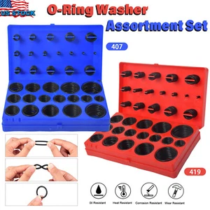 419+407X SAE Metric Rubber O-Rings Gasket Set Automotive Storage Case O Ring Kit - Bild 1 von 18