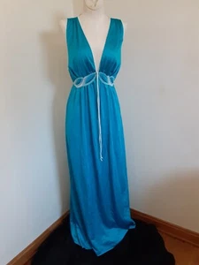 Vintage Lothringen Nachthemd Dessous Nachtwäsche langes Kleid Größe Med - Bild 1 von 11