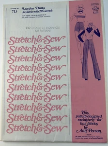 Stretch & Sew Sewing Pattern Ann Person London Pants w 25% Stretch Pattern #713 - Picture 1 of 3