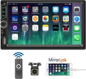 7" Car Stereo 2-Din Radio Touchscreen Backup Camera Multimedia Mirror Link I NEW - Picture 1 of 12