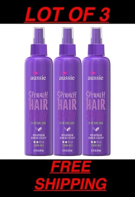 Aussie Sprunch Non Aerosol Hairspray 8.5 FLOz Strong Hold Curly Hair Styling 3pc - Image 1 of 4