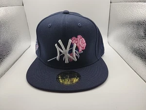 New York Yankees NY hat cap New Era 59Fifty Fitted Size 7 3/8 MLB Baseball - Picture 1 of 11