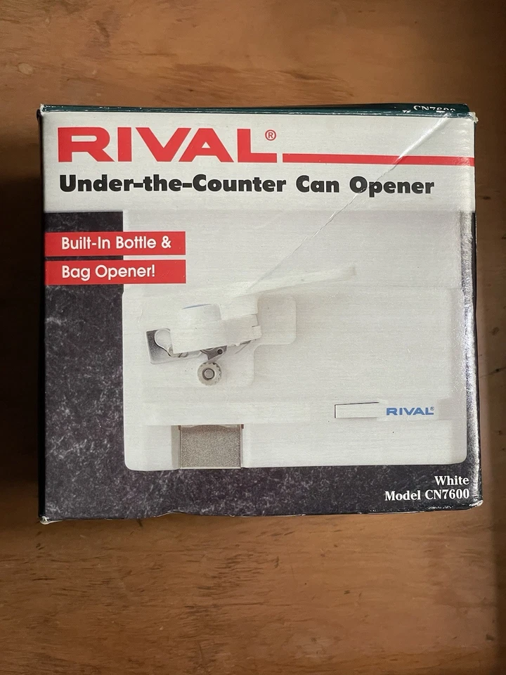 RIVAL Electric Under the Counter Can Opener White Model CN7600