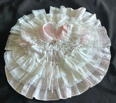 Vestido BRYAN 2 Piezas Rosa Blanco Talla 0-3M De Colección Percha Desfile Pascua Cumpleaños EE. UU. Foto 1 de 4