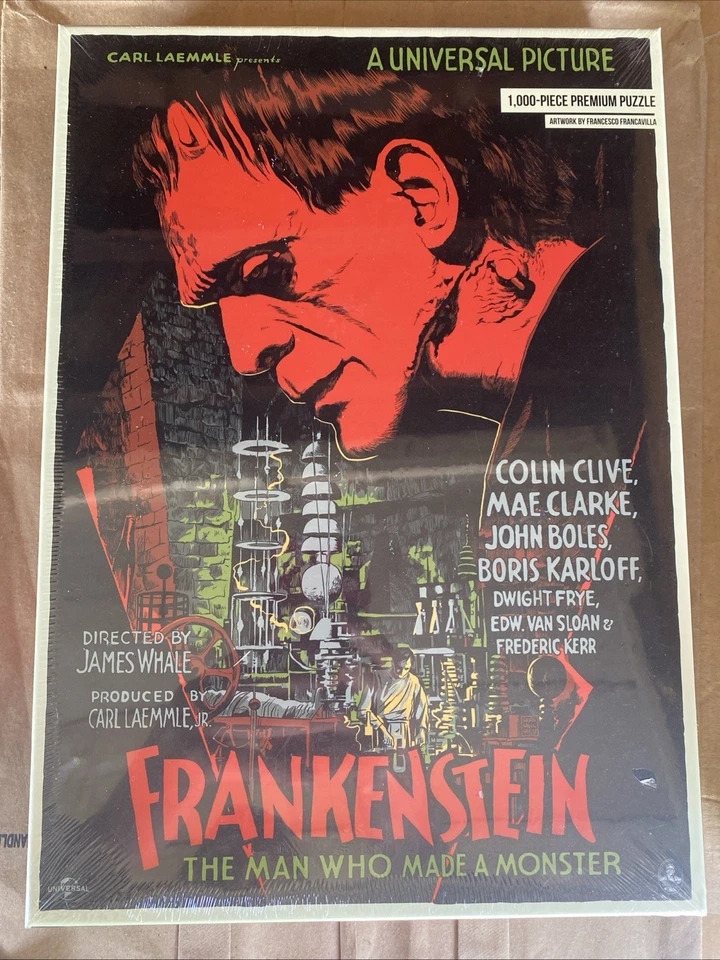 Mondo Frankenstein Horror 1000 Piece Puzzle Artist Francesco Francavilla