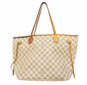LOUIS VUITTON Damier Azur Neverfull MM Tote Bag White N51107 Auth LV - Bild 1 von 8