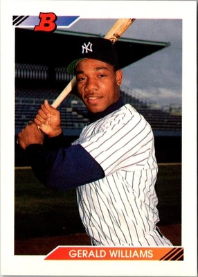 1992 Bowman Gerald Williams #113 New York Yankees Baseball Card - Image 1 of 2