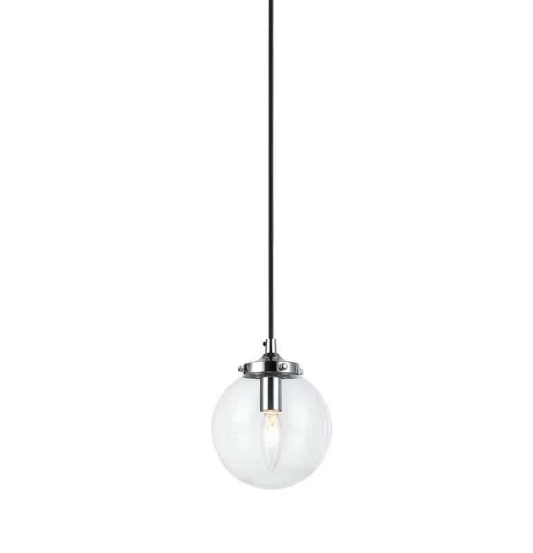 Chrome One Light Pendant from the The Bougie Collection - Image 1 of 1