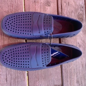 🆕 Zapatos Floafers Agua Para Hombre Country Club Driver Azul Marino Peonía/Blanco Brillante EE. UU. 9 - Imagen 1 de 3