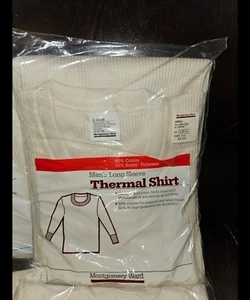 Vintage Mens Montgomery Ward Insulated Underwear Top, Long Johns Small - Picture 1 of 4