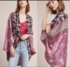 Kachel x Anthropologie Womens One Size Kimono Top Floral Pink Print