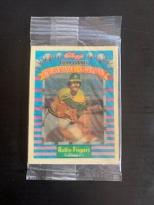 1991 Sportflics Kellogg's Corn Flakes Baseball Greats #7 Rollie Fingers- Sealed