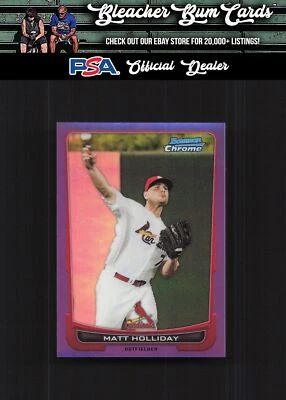 2012 Bowman Chrome 109 Matt Holliday Purple Refractors #/199 - Image 1 of 2