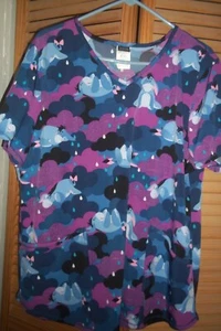 NWOT WOMAN'S DISNEY BRAND SHORT SLEEVE EYORE SCRUB TOP SHIRT SIZE XL - Picture 1 of 2