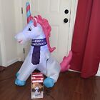 Inflatable Light Up UNICORN Christmas Holiday Time Airblown Outdoor 3.5 Ft Tall