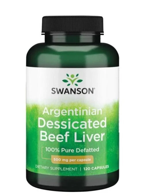 SWANSON RINDER LEBER 100% REIN ENTFETTET UND GETROCKNETE 120 KAPSELN