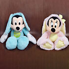 Peluche Pâques Mickey Minnie souris Disney lapin costume oreilles de lapin Gingham 15"