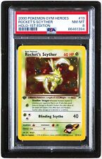 2000 Rocket's Scyther 1st Edition Pokémon Gym Heroes 13/132 Holo PSA 8 MINT