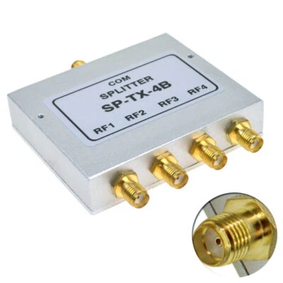 RF Coaxial Power Splitter Divider SMA Female Connector 1:4 4-way 1.5GHz-8GHz 50W - Image 1 of 4