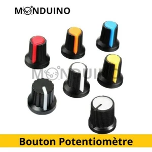 Bouton Potentiomètre de couleur en plastique - 6mm - 7 choix - Picture 1 of 8