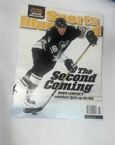 Pittsburgh Penguins Mario Lemieux Sports Illustrated senza etichetta seconda venuta ๐ - Foto 1 di 2