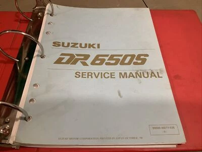 Carpeta manual de servicio Suzuki Motorcycle DR650S 1991 P/N 99500-46011-03E Foto 1 de 4