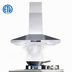 30 inch Range Hood Stainless Steel Wall Mount Kitchen Over Stove Vent 450 CFM photo