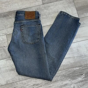 Jeans Levis 513 ajustados rectos para hombre talla 30x32 azul denim agujeros desgastados - Imagen 1 de 16