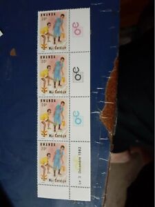 rwanda  strip 4  stamps MNH 