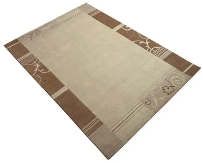Indo Nepal Teppich Handgeknüpft Beige Braun 120X180 cm Wolle Orientteppich  - Bild 1 von 4