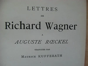 Richard Wagner - Letters with August Rockel 1894 1st German composers in French - Picture 1 of 1