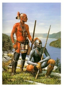 Bemalte Gesichter - Indianer individueller Kunstdruck - 2 Größen - Bild 1 von 1