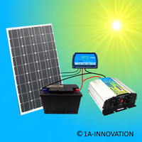 Komplettpaket 220v Solaranlage 100w Solarmodul Solarpanel Gartenhaus Garten Ebay