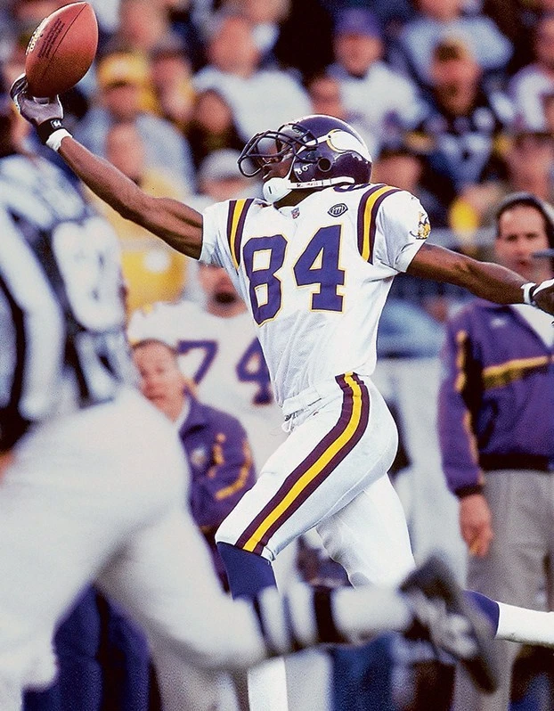 FOTO DE FÚTBOL AMERICANO RANDY MOSS 8X10 DE LOS VIKINGOS DE MINNESOTA NFL Foto 1 de 1