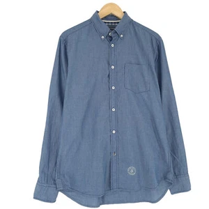 Marc O'Polo Men Shirt Blue Cotton Indigo An0 Size L - Picture 1 of 7