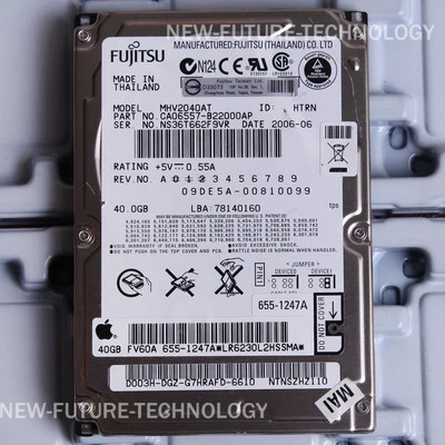 tested FUJITSU 40 GB 2.5" 4200 RPM IDE MHV2040AT Hard Disk Drive HDD Laptop 2 MB - Image 1 of 2