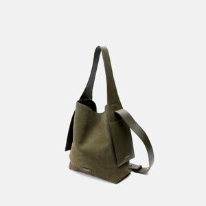 Songmont Suede Medium Drippy Tote Bag, 100% Suede Leather Tote Bag 23x12x31cm