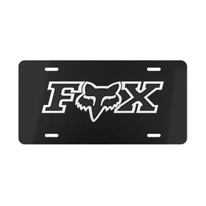 Placa de matrícula de tocador delantero Black Fox, inspirada en carreras de automovilismo, etiqueta de coche - Imagen 1 de 5