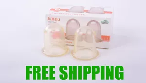 2er Set Vakuum Silikon Tasse Anti Cellulite Schröpfen Massage Medizinischer Ganzkörper - Bild 1 von 10