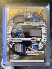 2023 Certified STITCHES IN TIME Gold /10 St. Brown/Gibbs/Goff Patch Lions 🔥🔥