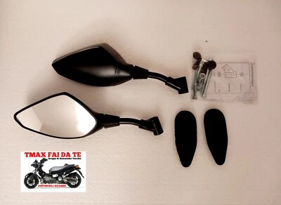 KIT SPECCHI SPECCHIETTI ORION A MANUBRIO + TAPPI GOMMA TMAX 500 2008 2011  - Immagine 1 di 4