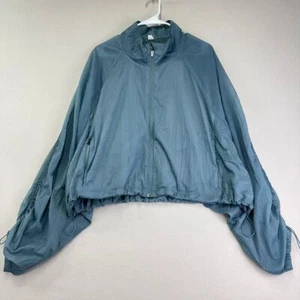 Old Navy Cropped leichte wasserabweisende Laufjacke Damen XXL blau Full Zip - Bild 1 von 14