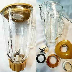 VINTAGE SEARS INSTA-BLEND GLASS PITCHER TOP & BLADE INCLUDED MODEL 400 SEE PICS - Picture 1 of 7