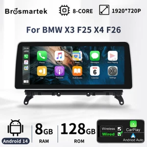 12.3" Android 14 Autoradio CarPlay DAB+ 128GB GPS Navi Für BMW X3 F25 X4 F26 NBT - Bild 1 von 16